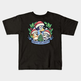 bluey cristmas Kids T-Shirt